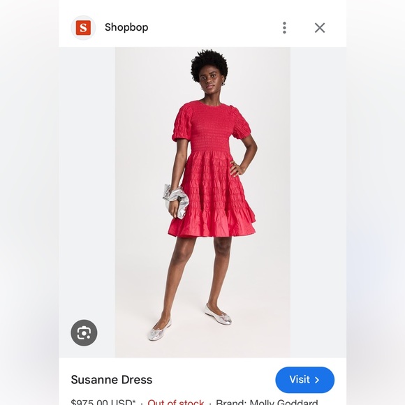 MOLLY GODDARD Pink Mini Dress - Picture 8 of 8